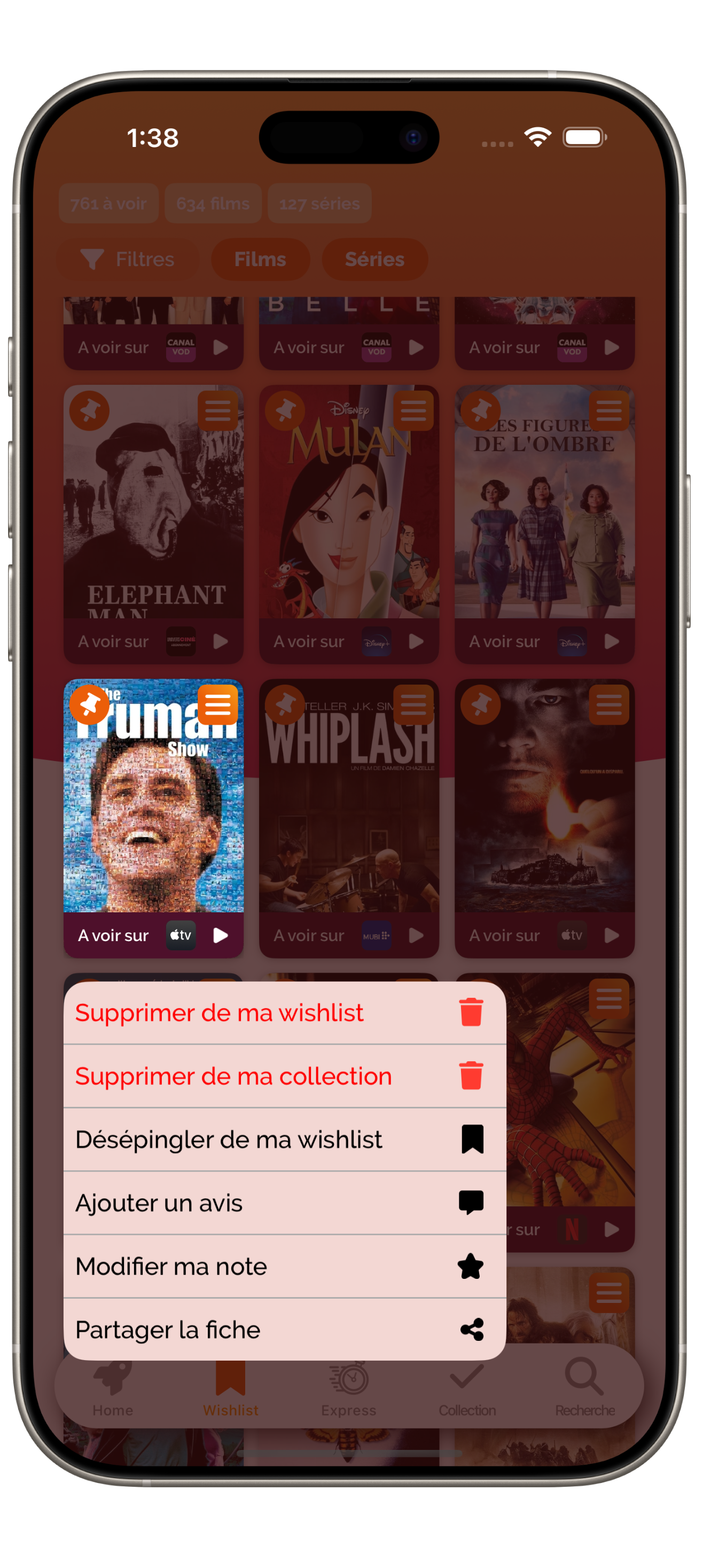 Pépitch context menu